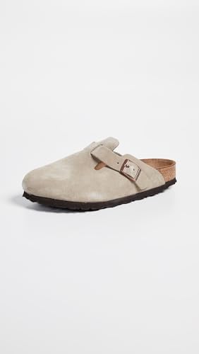 Amazon.co.jp: Birkenstock レディース ボストン SFB クロッグ、トープ