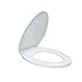 R&T Elongated Toilet Seat Heavy Duty 400lb for Standard Toilet Bowl Quiet Close Quick-Release & Quick-Attach Plastic White