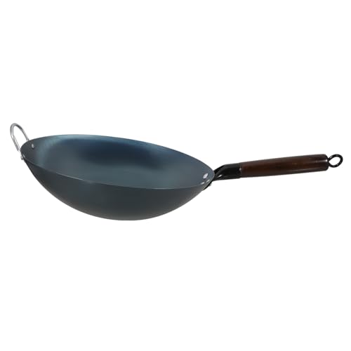 Wok de hierro con mango resistente al calor color azul miniatura 1
