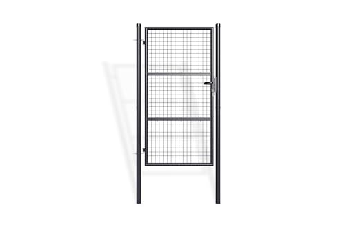 Casanoov Portillon Grillagé OLGA 1x1,80 m Gris Anthracite – Acier Galvanisé Thermolaqué – Design Classique Robuste et Durable – Montage Facile –...