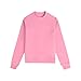Girls Sweatshirt Crop Tops for Teens Girl Loose Fit Crewneck Pullover Ribbed Long Sleeve Shirt with Thumb Hole 4-15Y Pink