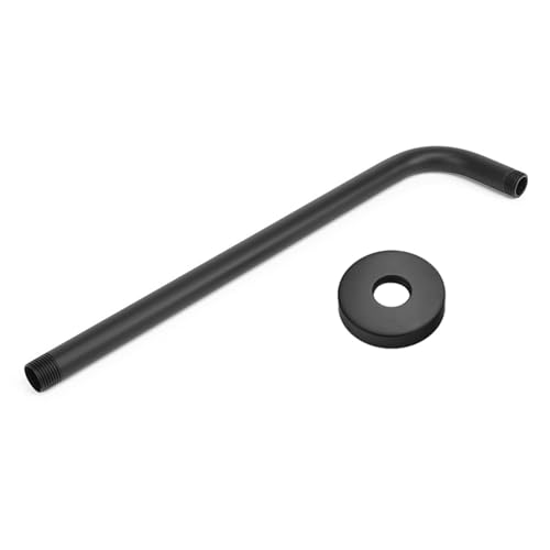 Práctico brazo de ducha de acero inoxidable negro mate montado en la pared Sccessory con sistemas de configuración sencillos de alto rendimiento