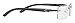 Elite Slim Rimless Rectangular Metal & Wood Art Aviator Sunglasses (Silver Clear)