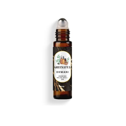 Dhwani By Greenatva - Anti Snore Roll on, Reduces Snoring, Clears Congestion & Helps With Sleep. Marjoram, Thyme, Eucalyptus, Lemon Essential Oils Based, 10ml per bottle, Lasts More Than 60 applications, Organic, Plant Based & Vegan