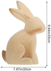 Miniatura 2 de EXCEART 2 piezas de decoraciones de Pascua sin terminar figuras de conejo de madera para pintar bricolaje Pascua madera manualidades juguetes