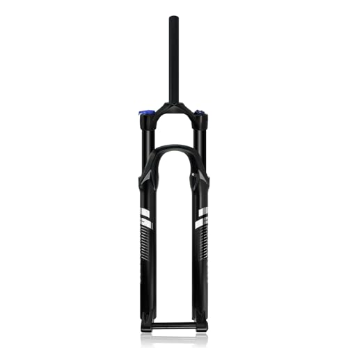 YFGSFWTS Mountain Bike Suspension Fork 27.5/29inch Travel 120mm 1-1/8" Straight/Tapered Tube 15x110mm Thru Axle Boost Bike Front Fork Rebound Damping Disc Brake Manual Lockout(Straight,27.5IN)