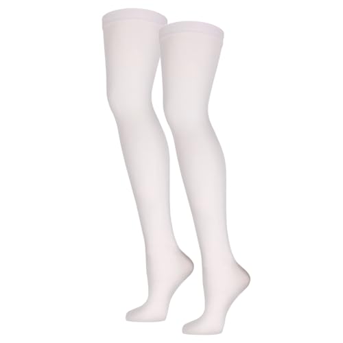 Image of 2 Pairs Compression Stockings Medical Thigh High Anti Embolism - Unisex Ted Graduated Moderate Compression [8-20 mmHg] Hose Socks with Inspection Hole and Non Slip Top Band - for Support, Circulation & Pressure