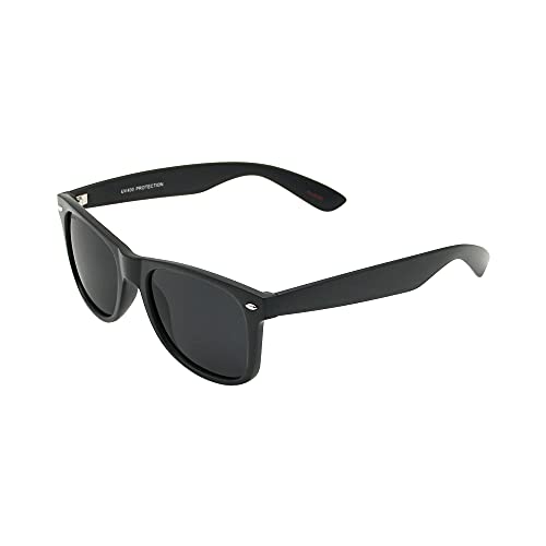 Craftman Classic Rectangle Polarized Matte Finished Sunglasses for Women and Men for Hiking Traveling and Gift(Black/Grey)
