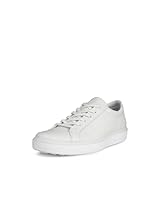 ECCO Men's Soft 60 Leather Sneaker, White, EU 43/US 9-9.5