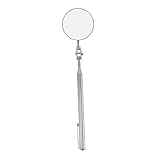 Cabilock Klappbarer Teleskop Inspektionsspiegel 50mm Rund Mit Flexiblem Winkel Für Fahrzeuginspektion Und Bremsenprüfung Robustes Tragbares Handspiegel Werkzeug