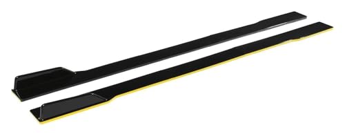 用 W205 W204 W203 W211 W212 W213 W117 C117 W176 用 AMG 用 GTR 車のサイドスカート 2m延長 ロッカースプリッターステップ スポイラーサイドスカート(Yellow)