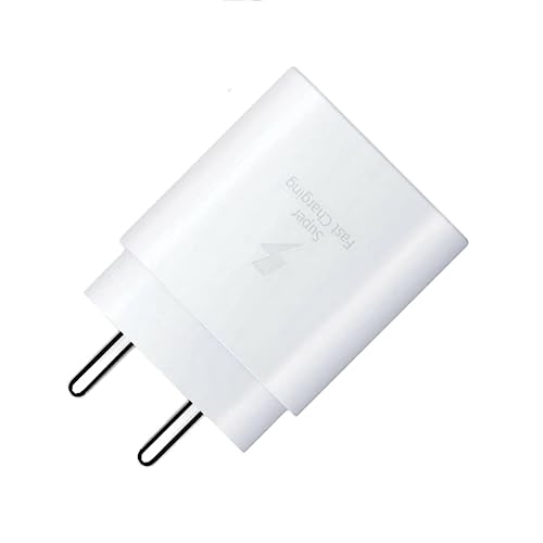 Image of Original Charger 25W USB-C Fast Charger Adapter for Samsug Note 10 10+ S21 + Ultra S20 + Ultra Note 20 Super Fast Charging (Adapter Only White)*