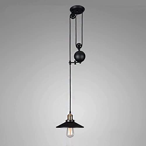 Lustre poulie E27 suspension industrielle réglable de bar