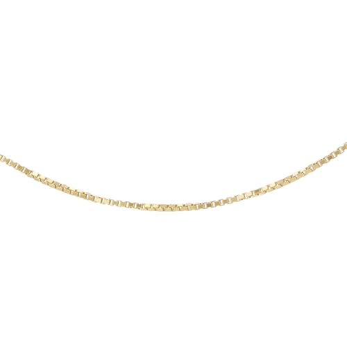 Chaîne boîte pour femme or jaune de Tuscany Silver : l'éclat précieux du maillon vénitien