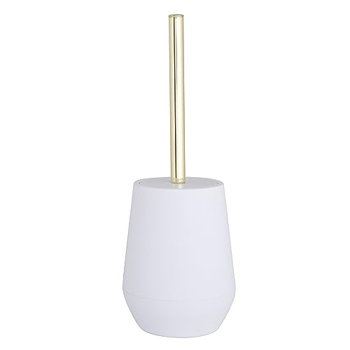 Image of Bath Bliss Soft Toilet Brush | Bathroom Cleaning | Rust Resistant | 360 Degree Bristle Brush | White