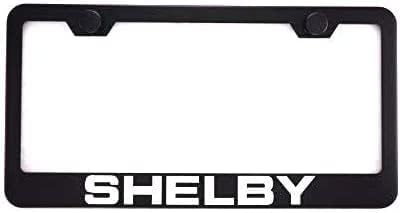 Vestian Shelby Mustang F150 - Marco de matrícula de automóvil negro con tapas y tornillos, acero inoxidable libre de óxido (2)