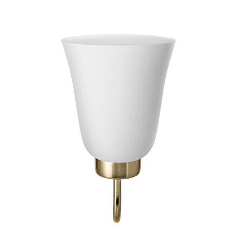 wipro BeuHome Single Wall Light BW02 | Premium Indoor Decorative Light with Contemporary Sleek Design | Antique Surface Mounted Classic Wall Light for Bedroom, Living Room | E27 (1H, Brush Bronze)