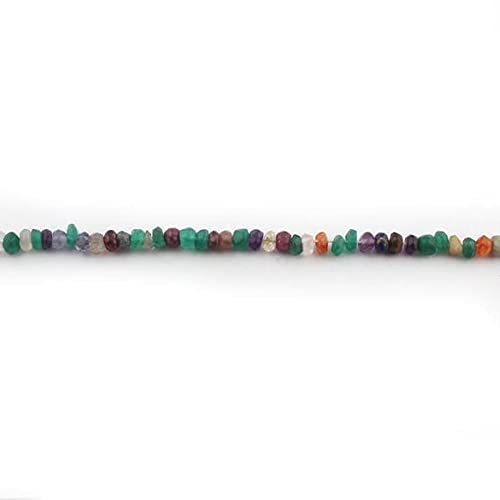 Multi Stone Faceted Rondelles perles en pierres naturelles de qualité SB3918