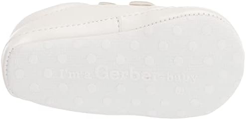 Gerber Unisex Baby Sneakers Crib Shoes Newborn Infant Toddler Neutral Boy Girl White 0-3 Months | Image 3