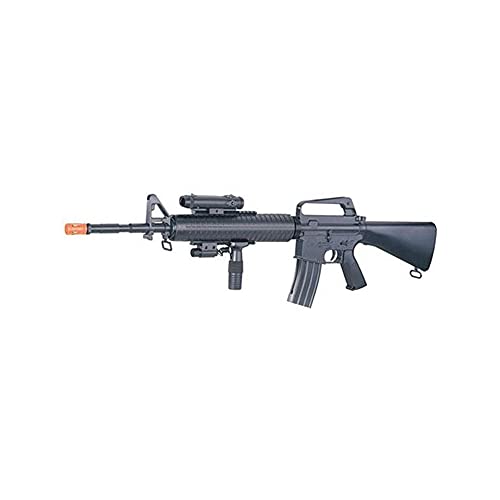 wellfire m16a3 Spring Airsoft Rifle - w/Vertical Grip & Flashlight Unit m16(Airsoft Gun)