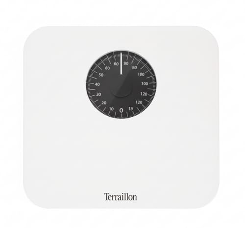 TERRAILLON - Báscula de baño mecánica - Pantalla grande, 150kg máx - Modelo 'Nautic', Blanca TERRAILLON - Báscula de baño mecánica - Pantalla grande, 150kg máx - Modelo 'Nautic', Blanca