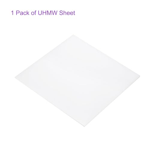 Image of DMiotech 10 x 10 x 0.1 Inch Plastic UHMW Sheets, Ultra High Molecular Weight Polyethylene, Opaque White Polyethylene Board for Automotive, Chemical, Manufacturing, DIY Home Kitchen