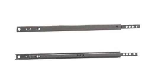cyclingcolors 2x guías corredera rodamiento bolas extensión extracción parcial para teclado de computadora bandeja portateclados extraible Mesa y riel cajón muebles, longitud 342mm, 10kg