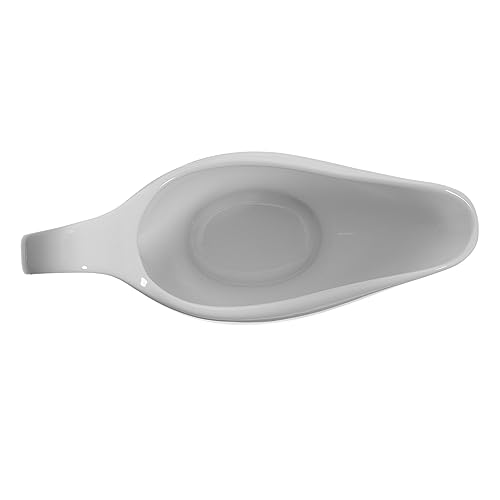 BELLIFFY Ceramic Gravy Boat with Unique Spout Sauce Container for Sauces Dressings Condiments Microwave Dishwasher Safe for Home Restaurant Catering