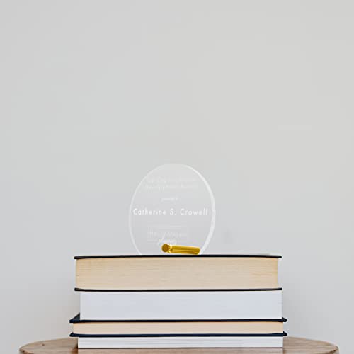 Custom Economy Acrylic Awards Offered In A Variety Of Shapes And Sizes Includes Unlimited Text And Your Logo (5", Circle) #TOP3