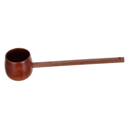 GALPADA Cucharón de Madera para Regar Mango Largo de Madera de Ácido Jujuba, Cuchara para Servir Agua y Vino, Utensilio de Cocina Tradicional para Jardín y Ceremonia del Té, Herramienta