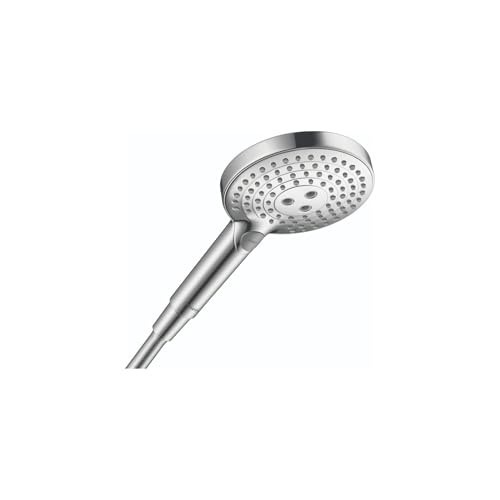 hansgrohe Raindance Select S Low Flow 5-inch Handheld Shower Head Modern 3 -Spray PowderRain, Rain, Whirl 26036001
