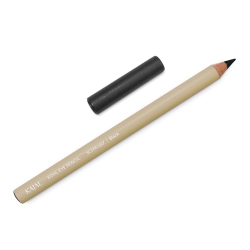 JUNGLÜCK Kajal Schwarz | Betont deine Augen - Kajalstift mit leichtem Pflege-Effekt | Wasserlöslich um empfindliche Augenpartie nicht unnötig zu reizen – Ohne Silikone, Mikroplastik & Mineralöl