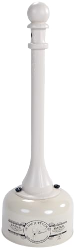 Eagle 1202BEI Galvanized Steel Poly Tube Cigarette Butt Receptacle, 2 gallon Capacity, 35