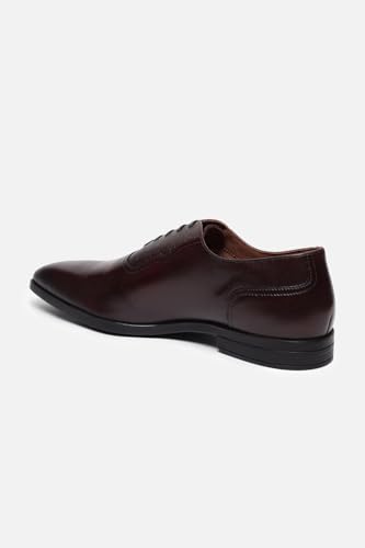 Image of Louis Philippe Men Textured Oxford Imported Premium Leather Light Weight Breathable Lining Slip Resistant Flexible Formal Shoes