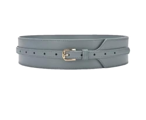 Pohullan Women Leather Dress Belts Decoration Wide Belt Daily Work Clothing Accessories