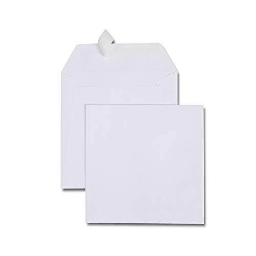 GPV - Boite de 500 Enveloppes - Format Carré (170x170 mm), sans fenêtre, qualité papier blanc : 120 g/m2