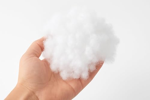 KHALMA HOME Fibra Hueca Siliconada – (1KG) Relleno Suave y Hipoalergénico para Cojines y Almohadas – Lavable y de Alta Recuperación. (1KG)