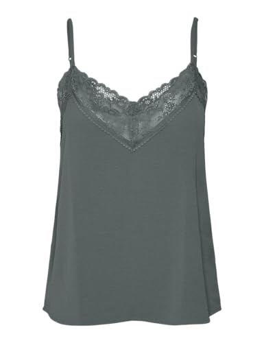 VERO MODA Damen Vmemma Singlet WVN Ga Noos Top, Balsam Green, M