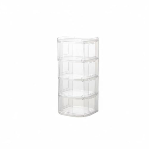 Étagère à chaussures empilable modulable transparente à 5 couches pour dressing
