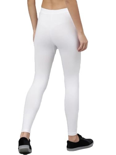 Image of ZAYANQA Combo of 2 Slim Fit Women /Girls Solid Stretchable Cotton Ankle Length Leggings with Ultrasoft Wide Elastic Waistband |Comfortable |Fashionwear|