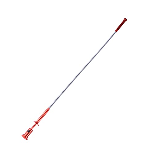 jojofuny Red Four Claw Grabber Claw Tool Magnetic Retrieval Tool for Sewer 24 Length Led Light (battery Included)