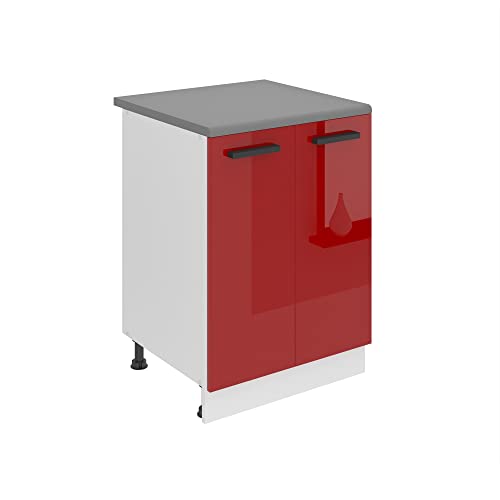 BELINI Meuble Bas de Cuisine avec Plan de Travail SD23 - Taille: 51,6 x 60 x 85 cm - 2 Portes -...