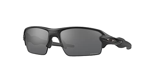 Oakley Flak 2.0 Asian Fit OO9271 Low Bridge OO9271 927122 61MM Matte Black/Prizm Black Rectangular Sunglasses for Men+Microfiber Pouch