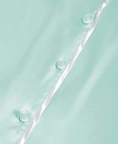 LYANER Women's Satin Silky Short Sleeve Button Shirt Sleepwear 2Piece Pajama Set3