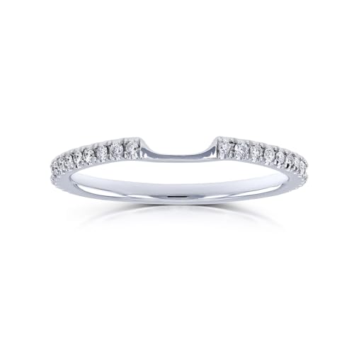 Kobelli Notched Diamond Wedding Band 1/8 Carats (ctw) in 14k Gold2