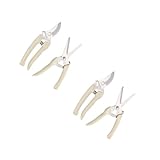 ibasenice 2 Stück Gartenschere Edelstahl Mit Rutschfestem Griff Ergonomische Pflanz Und Rebschneiden Bonsai Trimmer Für Präzises Beschneiden Mit Sicherheitsfeder