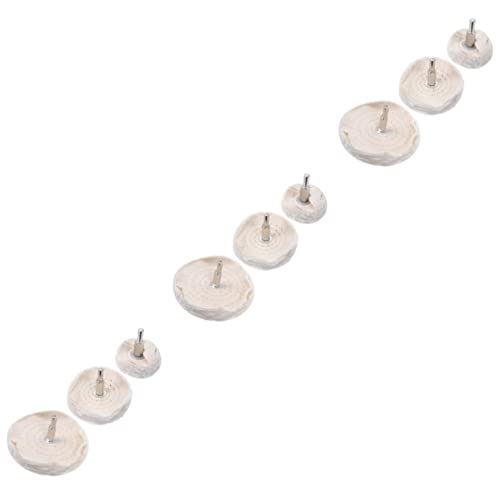 VILLCASE 9 Peças Roda De Pano Branco Roda Tampão Para Carro Ferramentas De Polimento De Concreto Esf