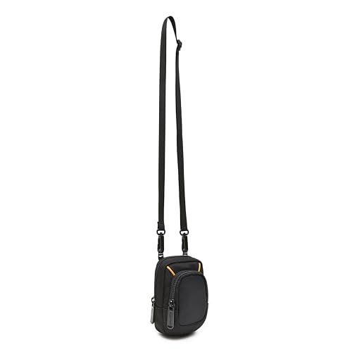 Image of Amazon Basics Large Point and Shoot Padded Camera Case with Adjustable Shoulder Strap, Belt Loop, Interior Dimension 5.2 x 3.2 x 1 inches, Black