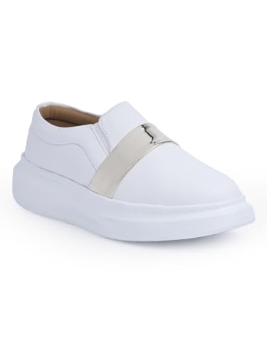 Image of Longwalk White Sneakers for Women & Girls | Trendy & Lightweight Casual Shoes