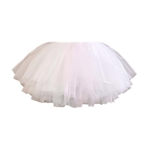 Zktfyshk Enagua acampanada transpirable para niñas, ropa formal, sesiones de fotos y volúmenes de disfraces de escenario, enaguas transpirables para ceremonia infantil, blanco, M